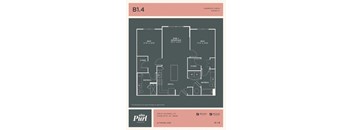 a floor plan of a 2100 sq ft apartment