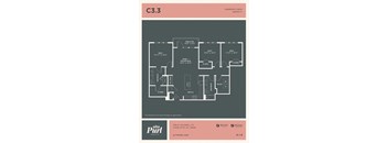 a floor plan of a bedroom apartment with roommates