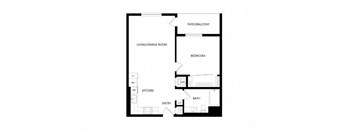 a floor plan of a unit with a black and white floor
