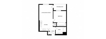 a floor plan of a unit with an open