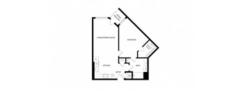 this floor plan is an approximation of a 1 bedroom floor plan with  floor plans