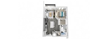 a floor plan of a house with a closet and a living room