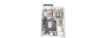 a furnished floor plan of a 2100 square foot apartment