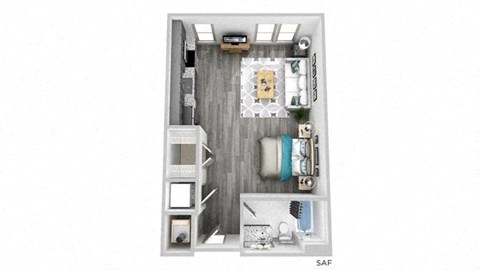 an aerial view of a floor plan of a house