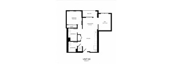 a floor plan of unit a3 with bedrooms and baths
