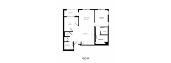 a floor plan of unit gg with bedrooms and baths