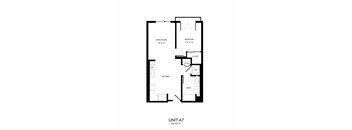 a hypothetical floor plan of a unit at unit at apt