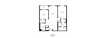 the floor plan of unit b2 of the aspen residence