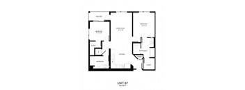 the floor plan of unit b7 of the residences