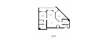 a floor plan of unit b3 of the unit 80 apartments
