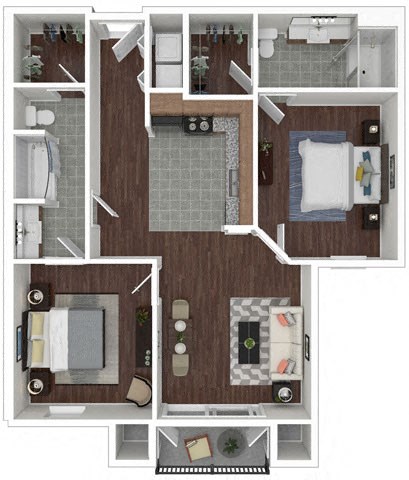 a layout of a floor plan with a bedroom and a living room