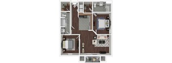 a floor plan of a room with a bedroom and a bathroom