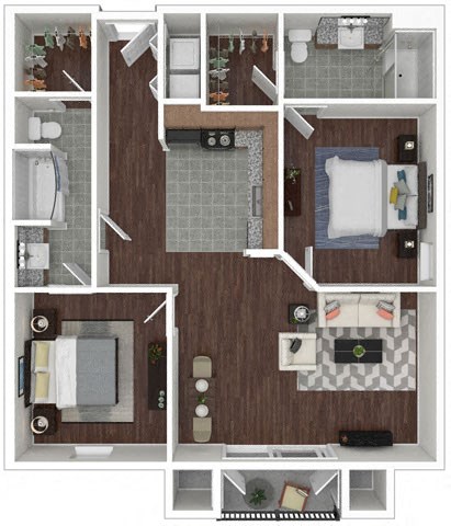 a floor plan of a room with a bedroom and a bathroom