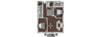 a 2111 sq ft floor plan with a bedroom and a living room