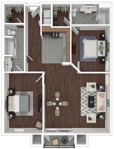 a 2111 sq ft floor plan with a bedroom and a living room