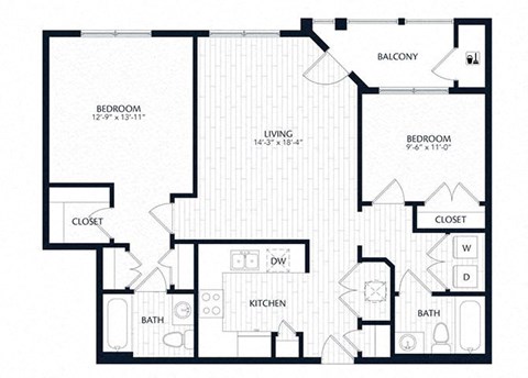 a floor plan of a house with an open floor plan