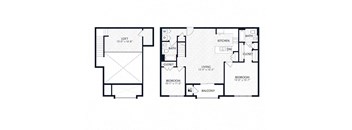 plan of the first and second floor of a house
