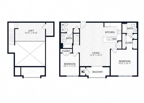plan of the first and second floor of a house