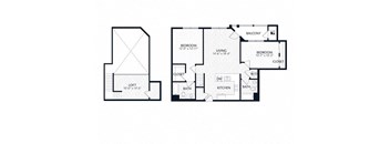 floor plan of the first and second floor of a house