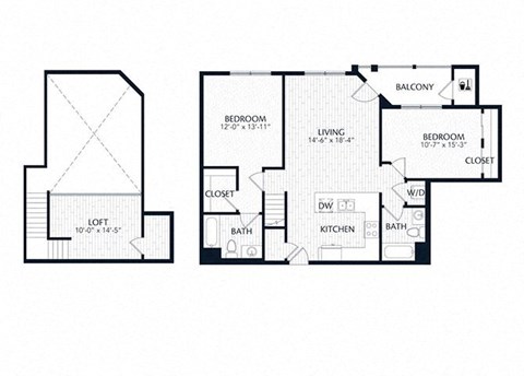 floor plan of the first and second floor of a house