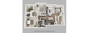 a 3 bedroom floor plan is shown in this image