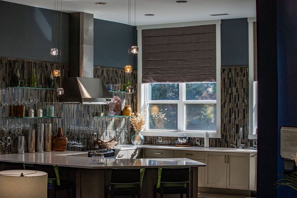 a kitchen with a sink and a window