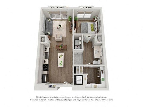 a 1 bedroom floor plan  1120 sq ft