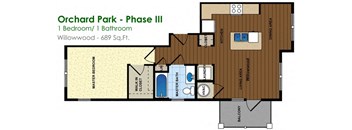 a floor plan of a home with a bedroom and a bathroom