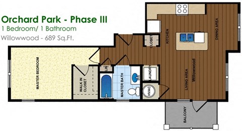 a floor plan of a home with a bedroom and a bathroom