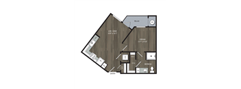 a floor plan of a 1 bedroom floor plan
