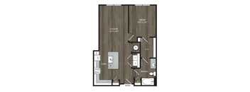 a floor plan of a 1 bedroom floor plan
