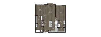 a floor plan of a 1 bedroom floor plan
