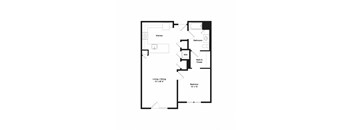 a floor plan of a house with an open floor plan