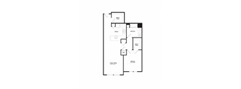 a hypothetical floor plan of a house with a bedroom and a living room