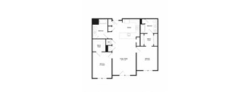 a floor plan of a house with a mix of bedrooms and a living room