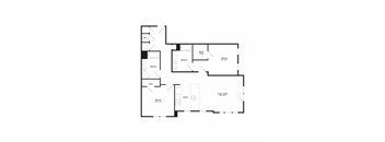 a floor plan of a house with a combination of bedrooms and baths