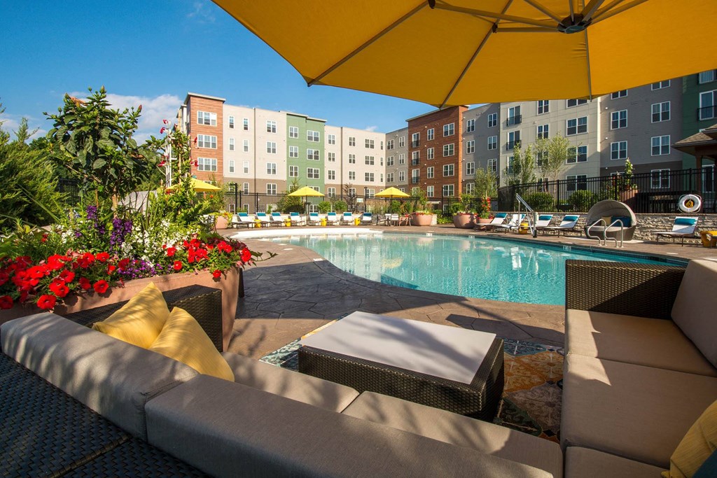 the swimming pool at the residence inn