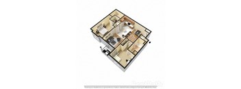 3d floor plan for a small apartment