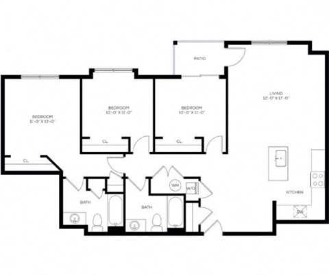 the blueprint of the floor plan of a house