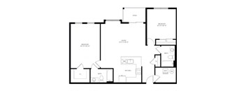 the floor plan of the apartment is shown