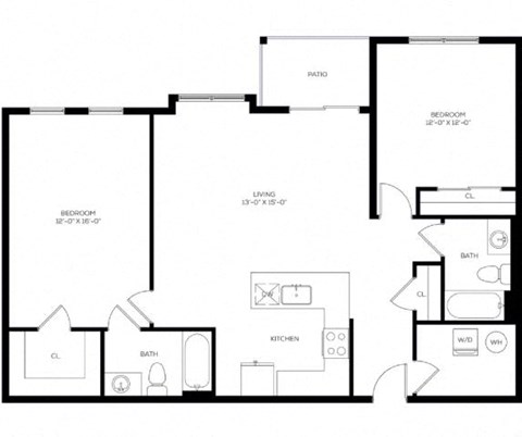 the floor plan of the apartment is shown