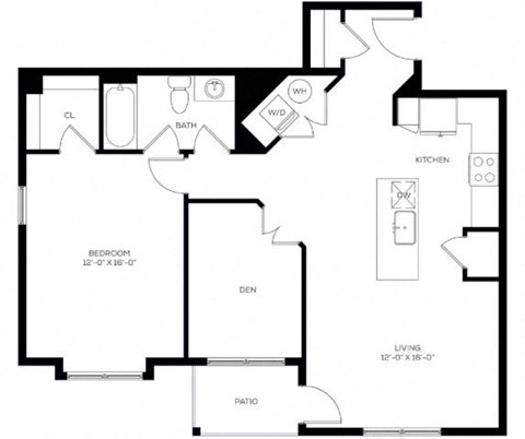 a schematic drawing of a floor plan of a house