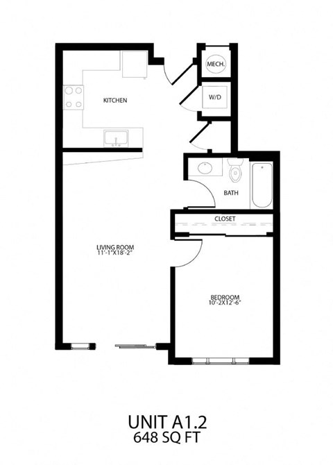 the floor plan of unit a 1 2