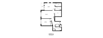 a floor plan of a unit with an open floor plan