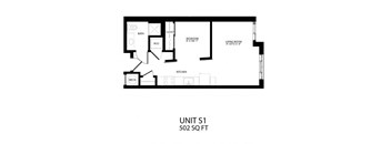 the floor plan of unit 51 with loft