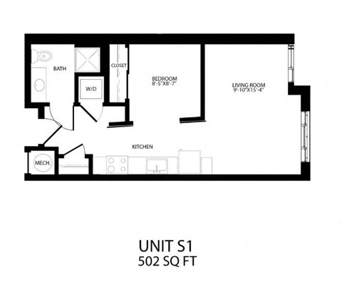 the floor plan of unit 51 with loft