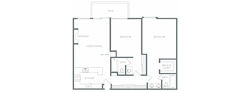 a blueprint of a floor plan with an open