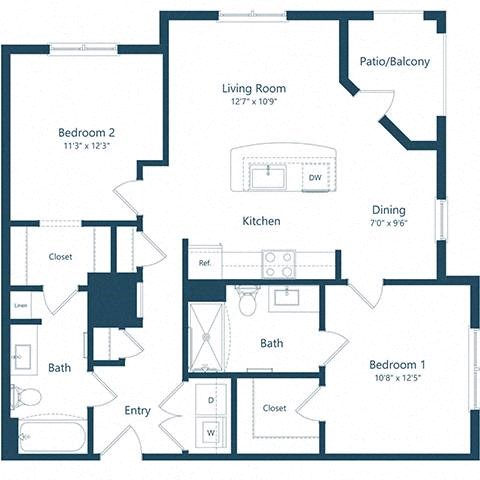 a blueprint of a floor plan of a house