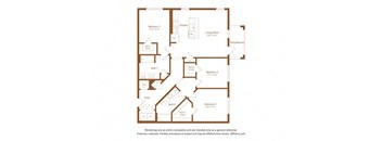 a floor plan of a home with a bedroom and a living room