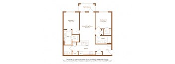 a floor plan of a house with a bedroom and a living room
